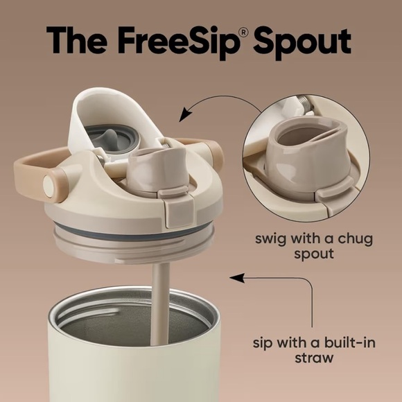 Owala FreeSip Sway Stainless Steel Tumbler 30 oz capacity, color Lightly Toasted - Picture 2 of 5